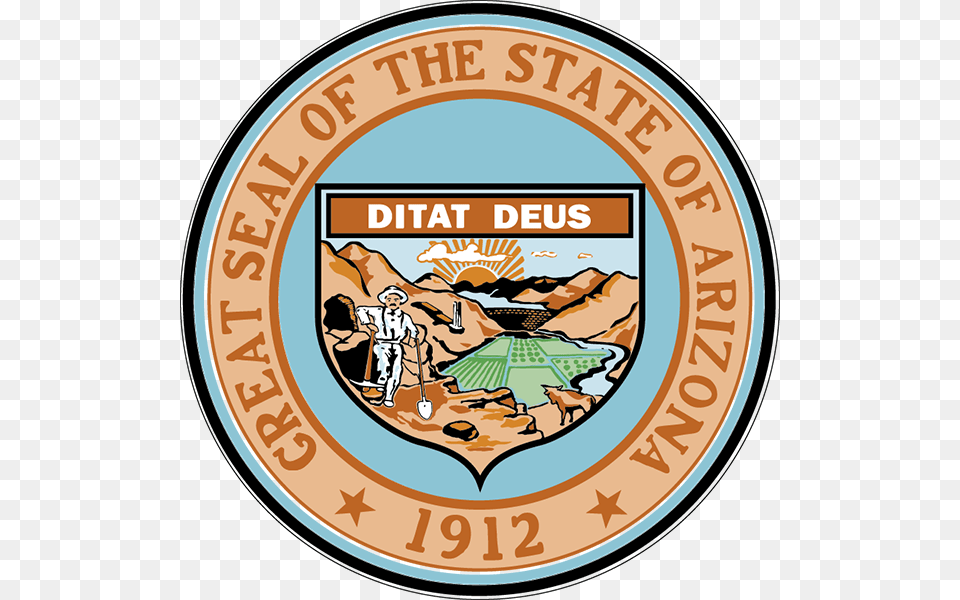 Arizona State Seal, Symbol, Badge, Logo, Emblem Free Png