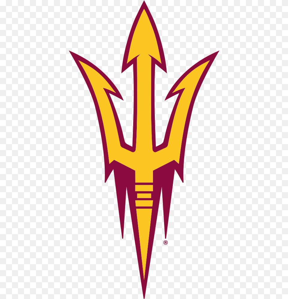 Arizona State Sun Devils Logo, Weapon, Trident, Animal, Fish Free Png