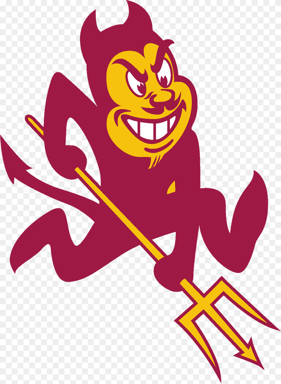 Arizona State Sun Devils Logo Clipart Asu Sun Devil, Trident, Weapon Png Image