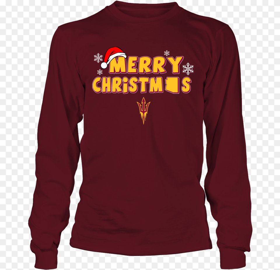 Arizona State Sun Devils Long Sleeved T Shirt, Clothing, Long Sleeve, Maroon, Sleeve Free Png Download
