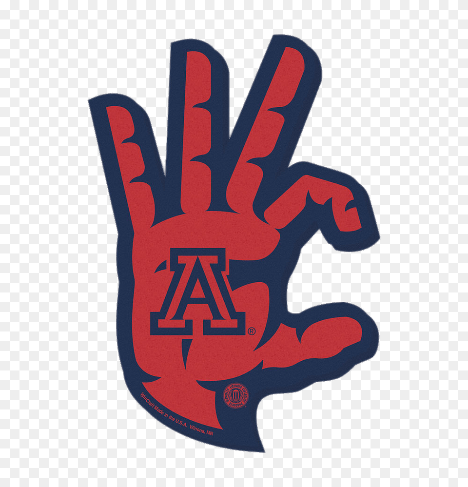 Arizona Wildcats Foam Hand, Baseball, Baseball Glove, Clothing, Glove Free Png