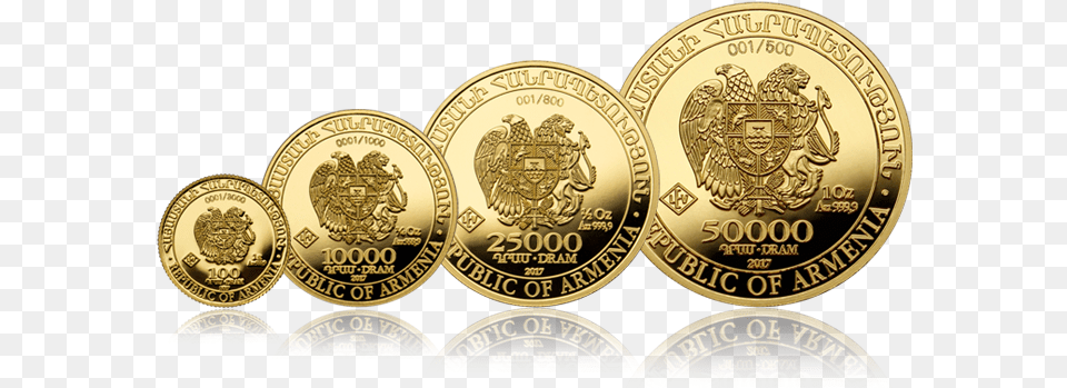 Ark Gold Coins Proof 1 Unze Gold Arche Noah, Coin, Money Png