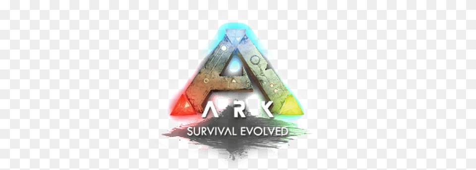 Ark Logo Ark Survival Evolved Logo, Triangle, Advertisement, Poster Png Image