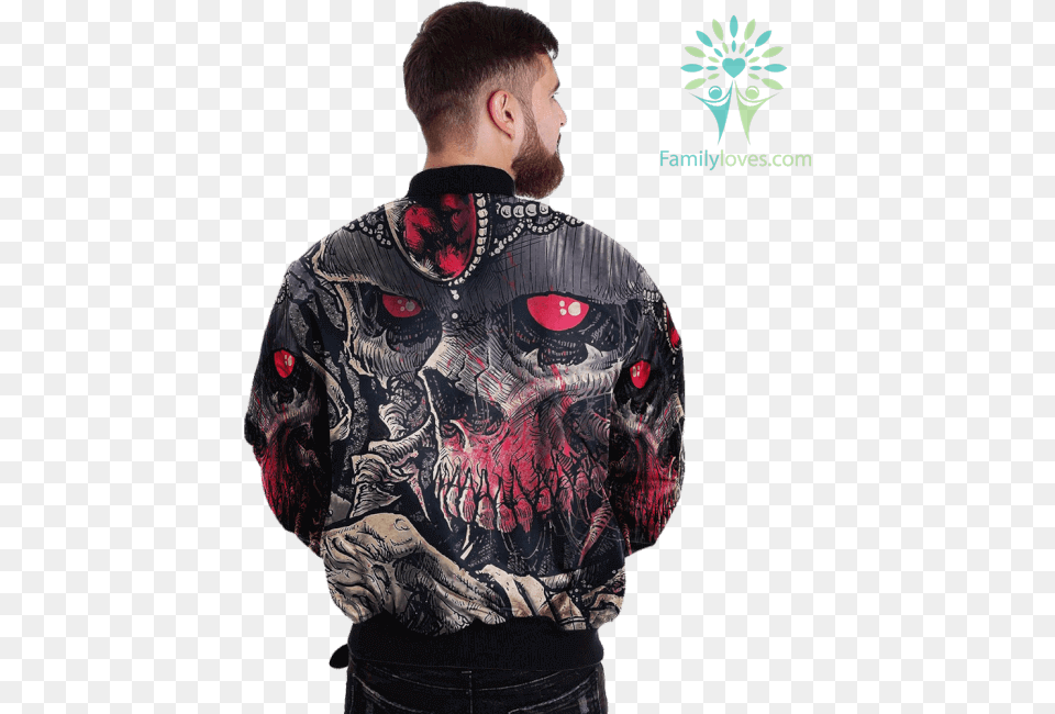 Ark Skull Evil Soul Skull Art Art Skeleton Over Print Jacket, Clothing, Coat, Sleeve, Long Sleeve Free Png Download
