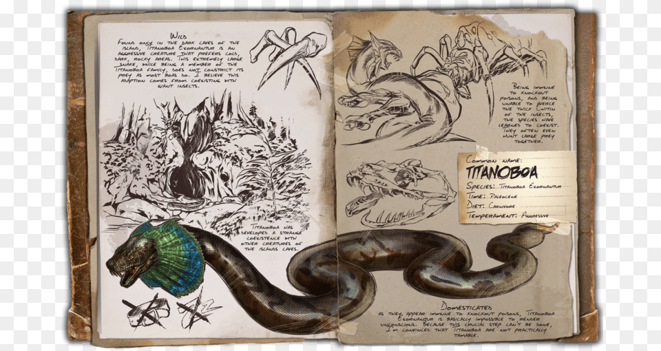 Ark Survival Evolved Ark Titanoboa Dossier, Animal, Reptile, Snake Png Image