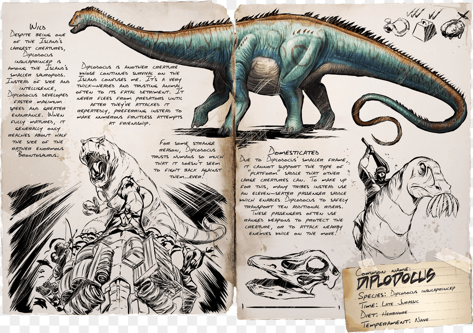 Ark Survival Evolved Diplodocus, Animal, Book, Comics, Dinosaur Free Transparent Png