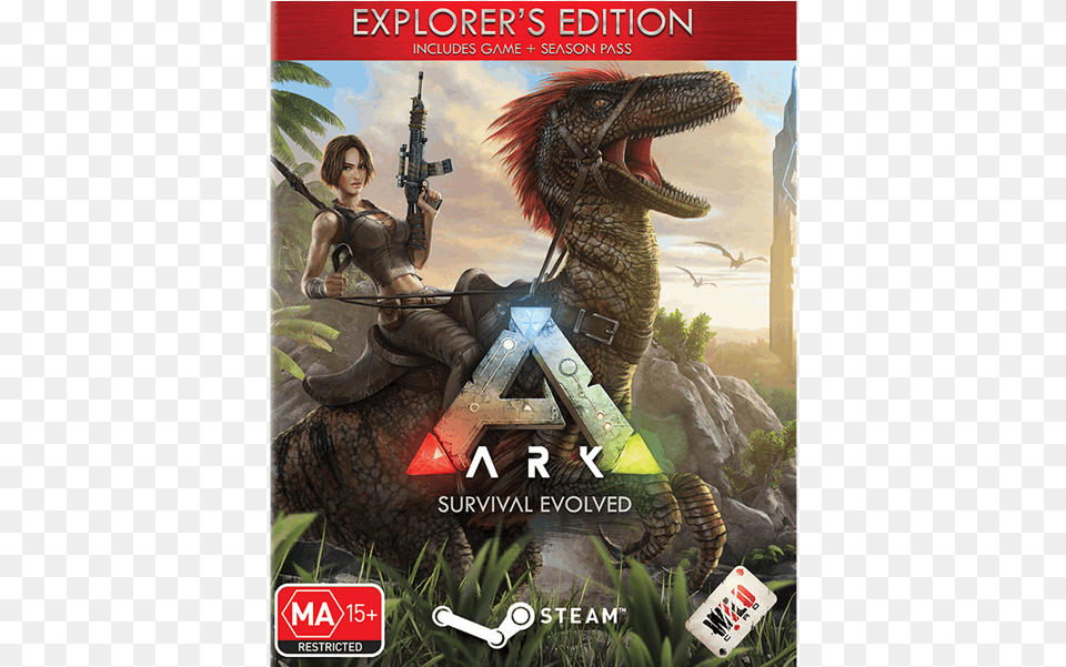 Ark Survival Evolved Explorers Edition Pc Game, Advertisement, Animal, Bird, Poster Png Image