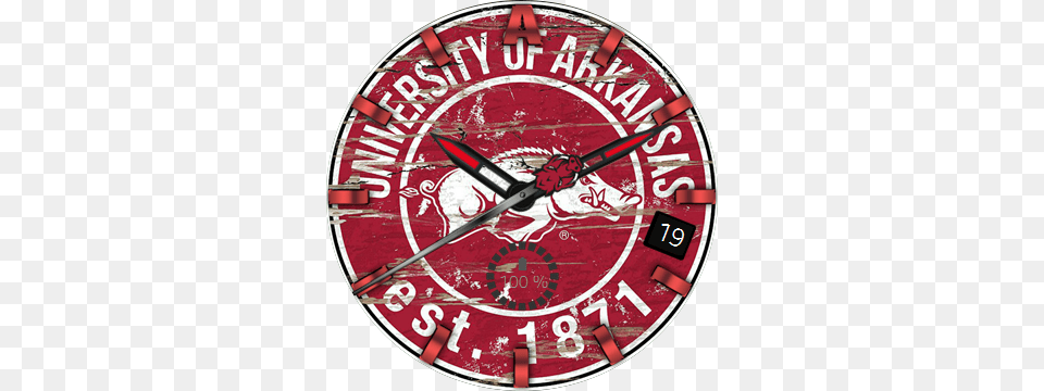 Arkansas Razorbacks Bama Roll Tide Logo, Clock, Wall Clock, Disk Png Image