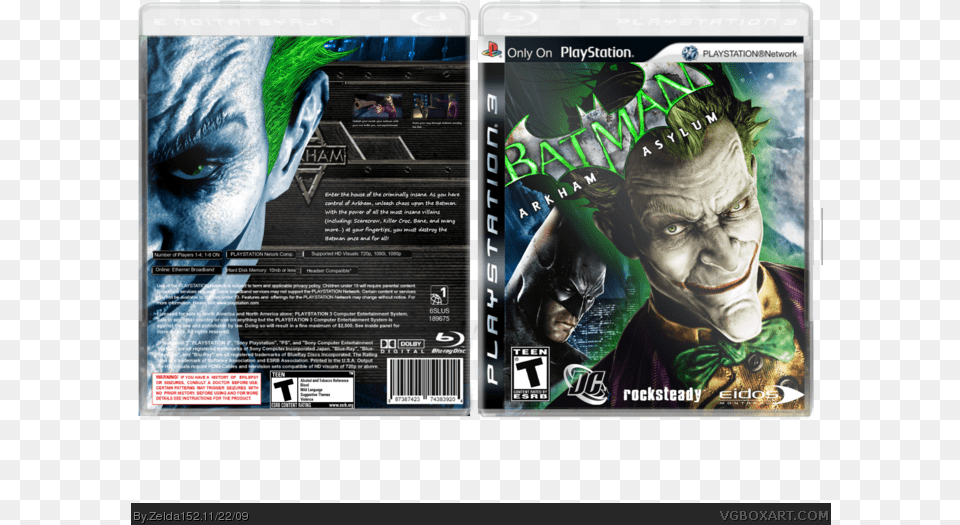 Arkham Asylum Box Art Cover, Advertisement, Poster, Adult, Person Free Png