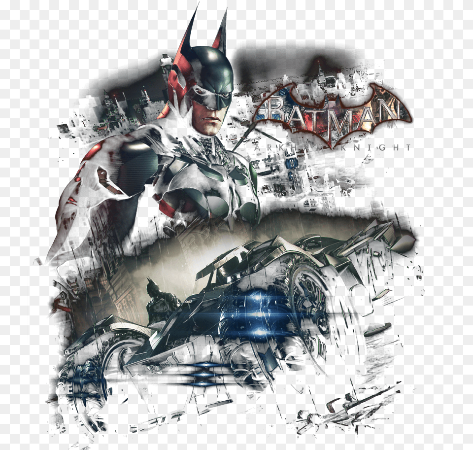 Arkham Knight Rider Pullover Hoodie Batman Arkham Knight Batmobile Maxi Poster 61 X, Adult, Person, Man, Male Free Png