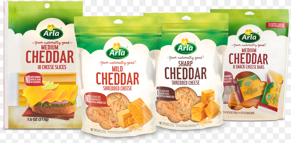 Arla Cheese Slices Medium Cheddar 10 Slices, Burger, Food, Bread, Cracker Free Png
