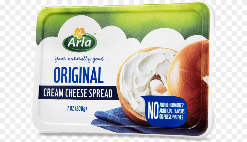 Arla Herbs And Spices Cream Cheese, Bread, Food, Bagel Free Png Download