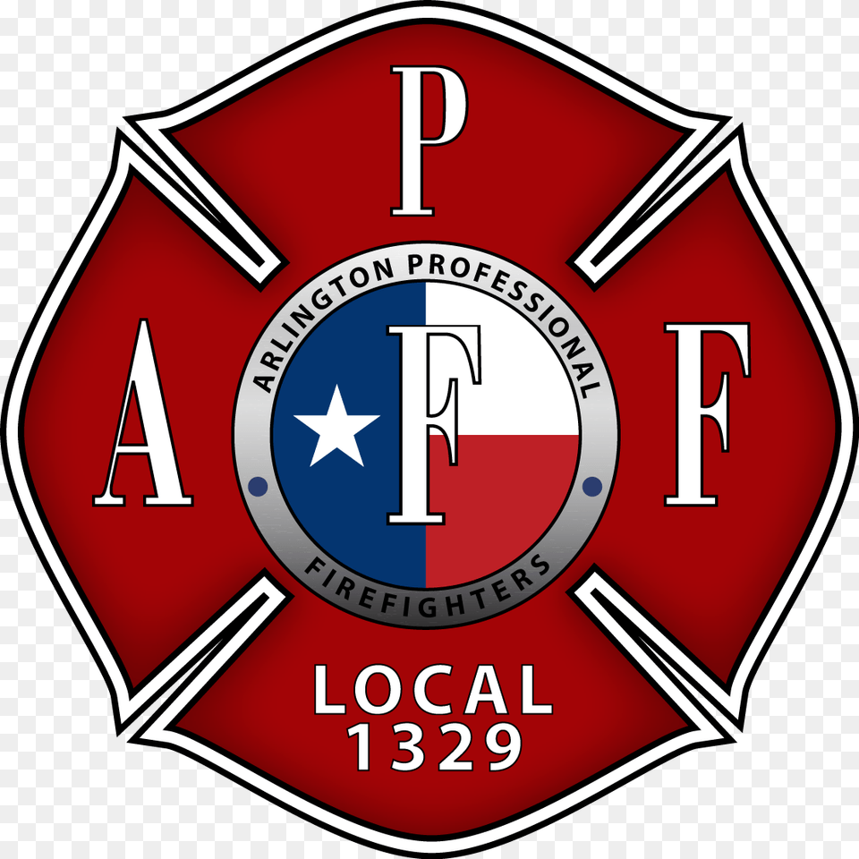 Arlington Professional Firefighters Maltese Cross Logo, Symbol, Emblem, Dynamite, Sign Png Image
