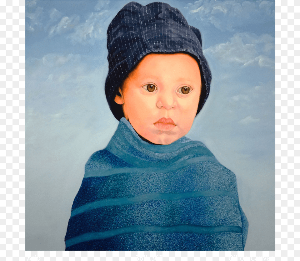 Arlo Oil On Canvas Oil Painting, Baby, Photography, Person, Head Free Png Download
