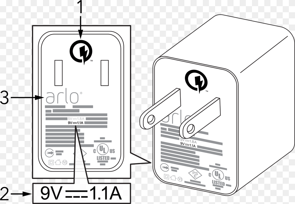 Arlo Pro Power Adapter, Electronics, Plug Free Transparent Png