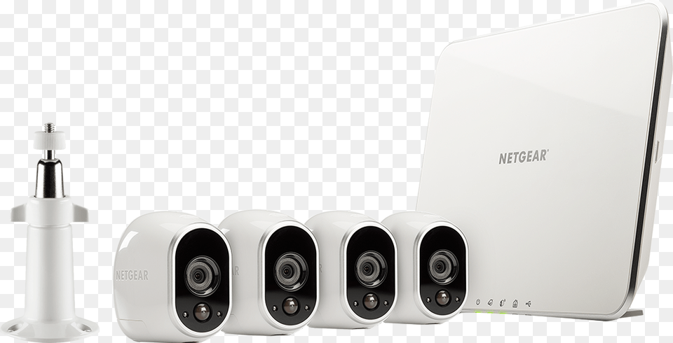 Arlo Wire Security System With 4 Hd Cameras Netgear Arlo Wireless Indooroutdoor Security System, Camera, Electronics Free Transparent Png