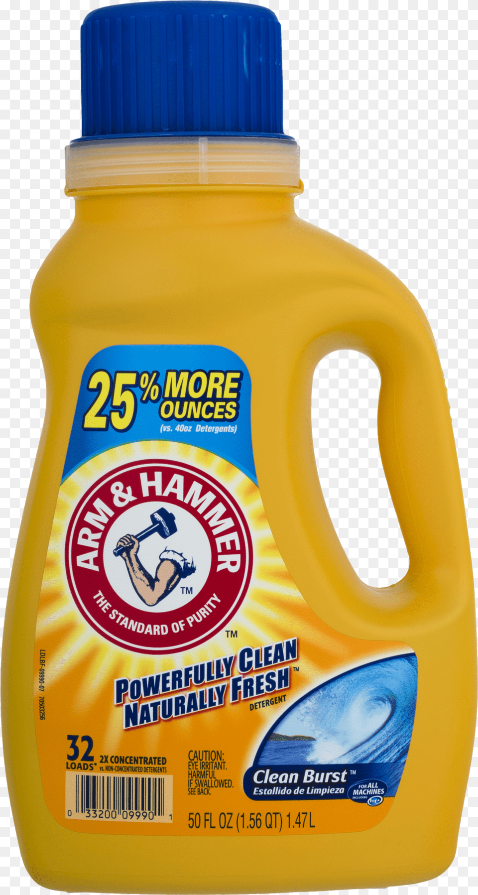 Arm Amp Hammer Clean Burst Liquid Laundry Detergent, Beverage, Juice, Person, Bottle Free Transparent Png