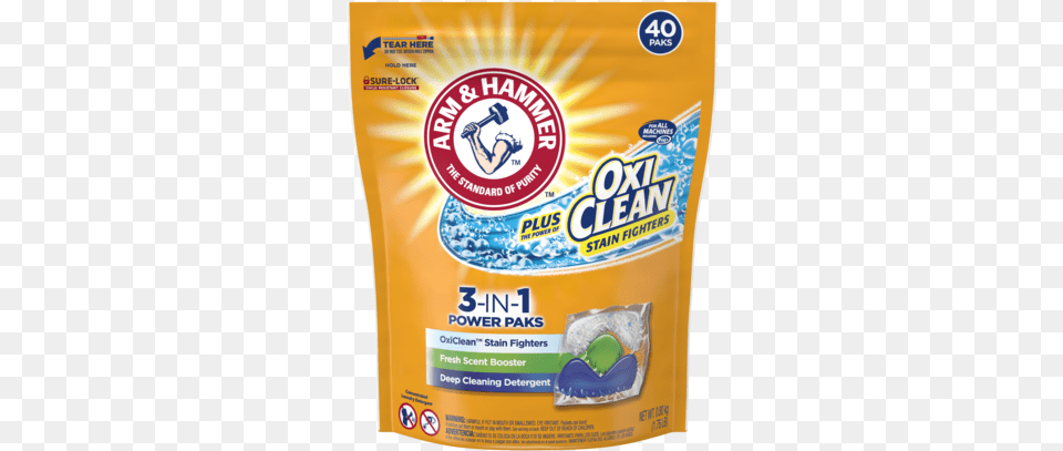 Arm Amp Hammer Plus Oxiclean 3 In 1 Power Paks Arm And Hammer 3 In, Food, Ketchup Free Png Download