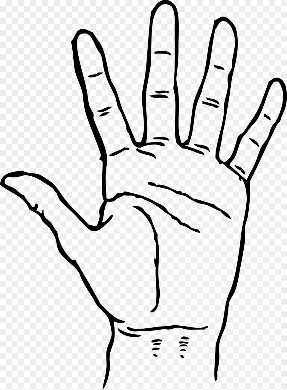 Arm Clipart Cute Hand, Gray Png