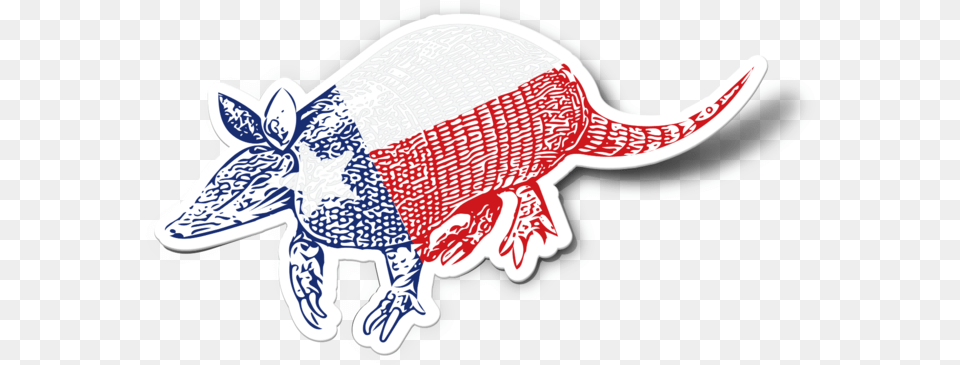 Armadillo Texas Flag Sticker, Animal, Mammal, Wildlife Free Transparent Png