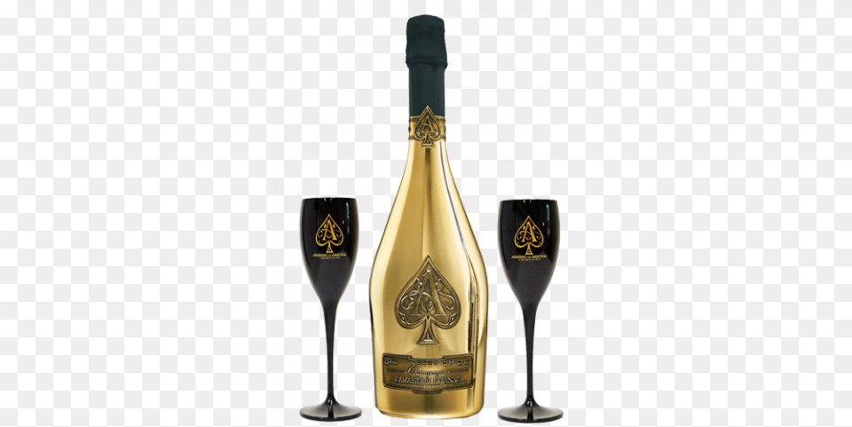 Armand De Brignac Spades Ace Of Spades Armand De Brignac Brut Gold 75cl Bottle, Glass, Wine, Liquor, Alcohol Free Transparent Png