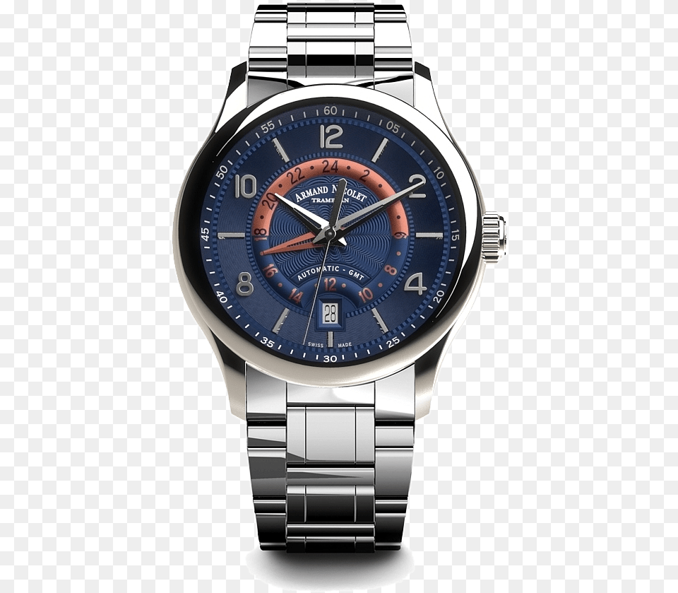 Armand Nicolet M02 4 Gmt, Arm, Body Part, Person, Wristwatch Free Png