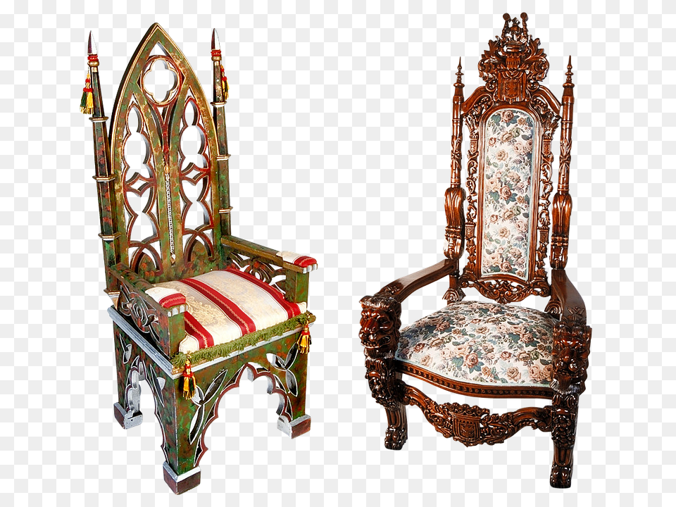 Armchair Chair, Furniture, Throne Free Png Download
