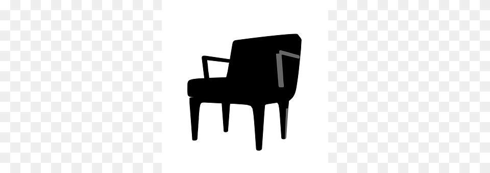Armchair Chair, Furniture, Silhouette, Grand Piano Free Png Download