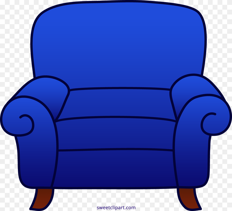 Armchair Blue Clipart, Chair, Furniture Free Png Download
