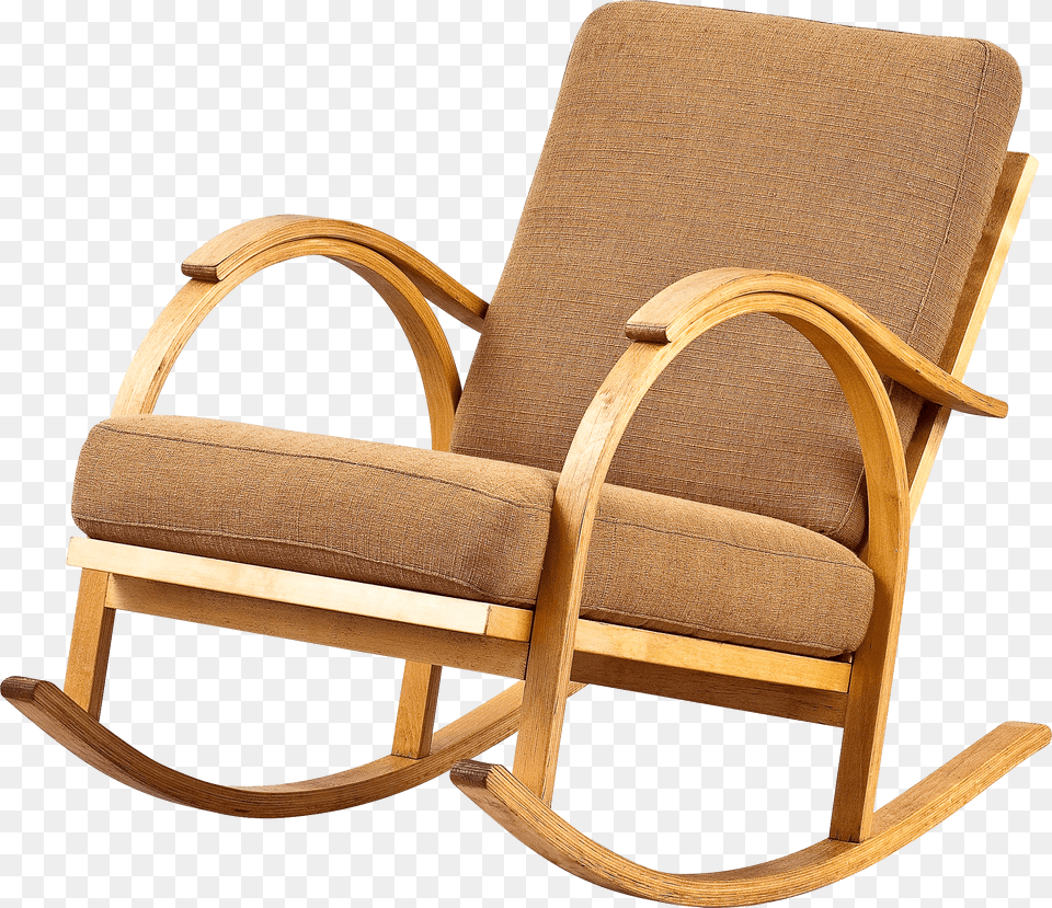 Armchair Brown Fabric, Chair, Furniture, Rocking Chair Free Transparent Png