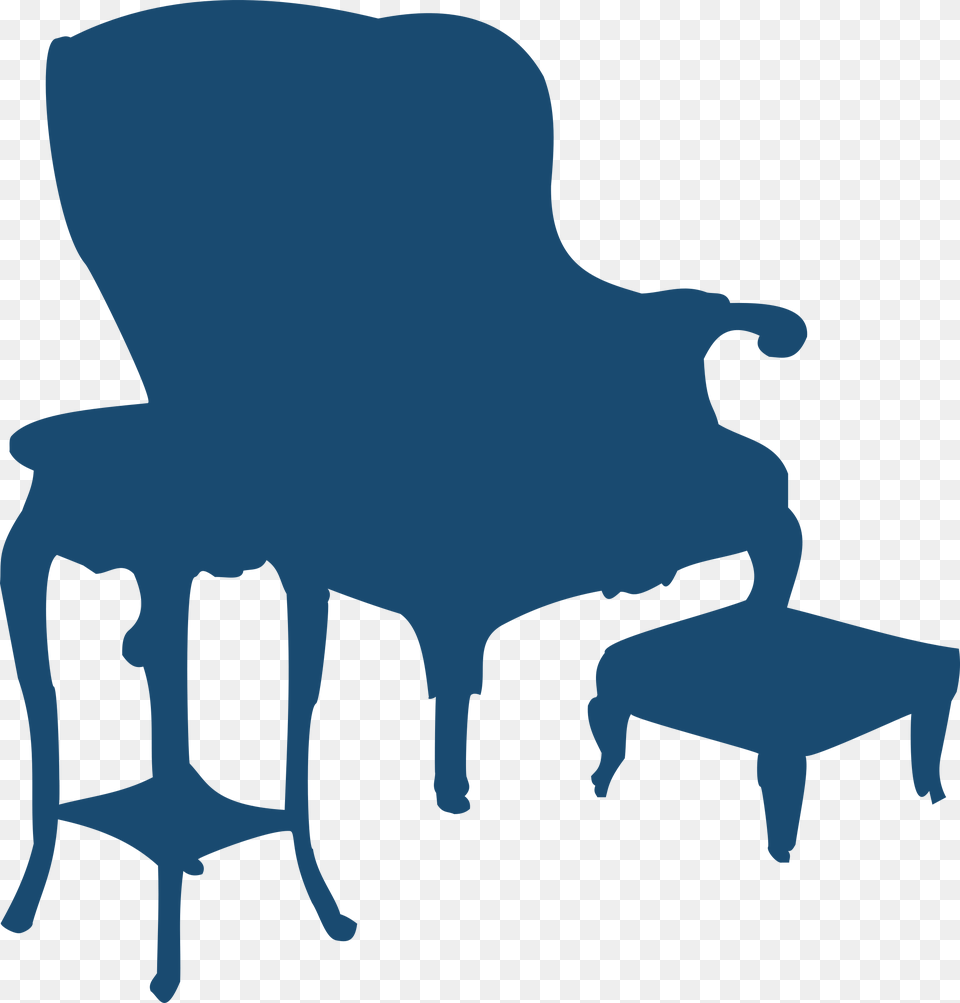 Armchair Clipart Low Table, Furniture, Chair, Silhouette, Person Free Png Download