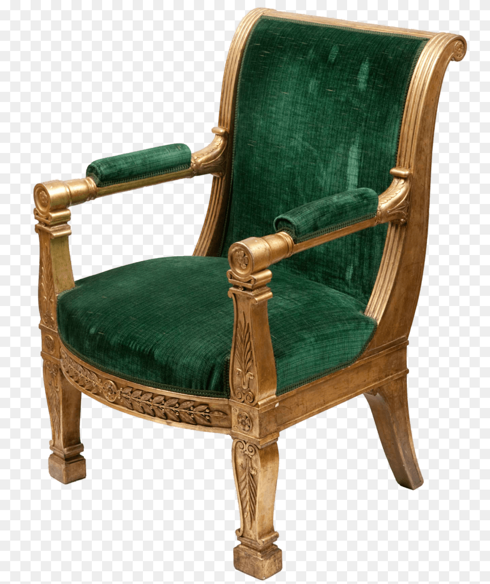 Armchair Green Royal, Chair, Furniture Free Transparent Png