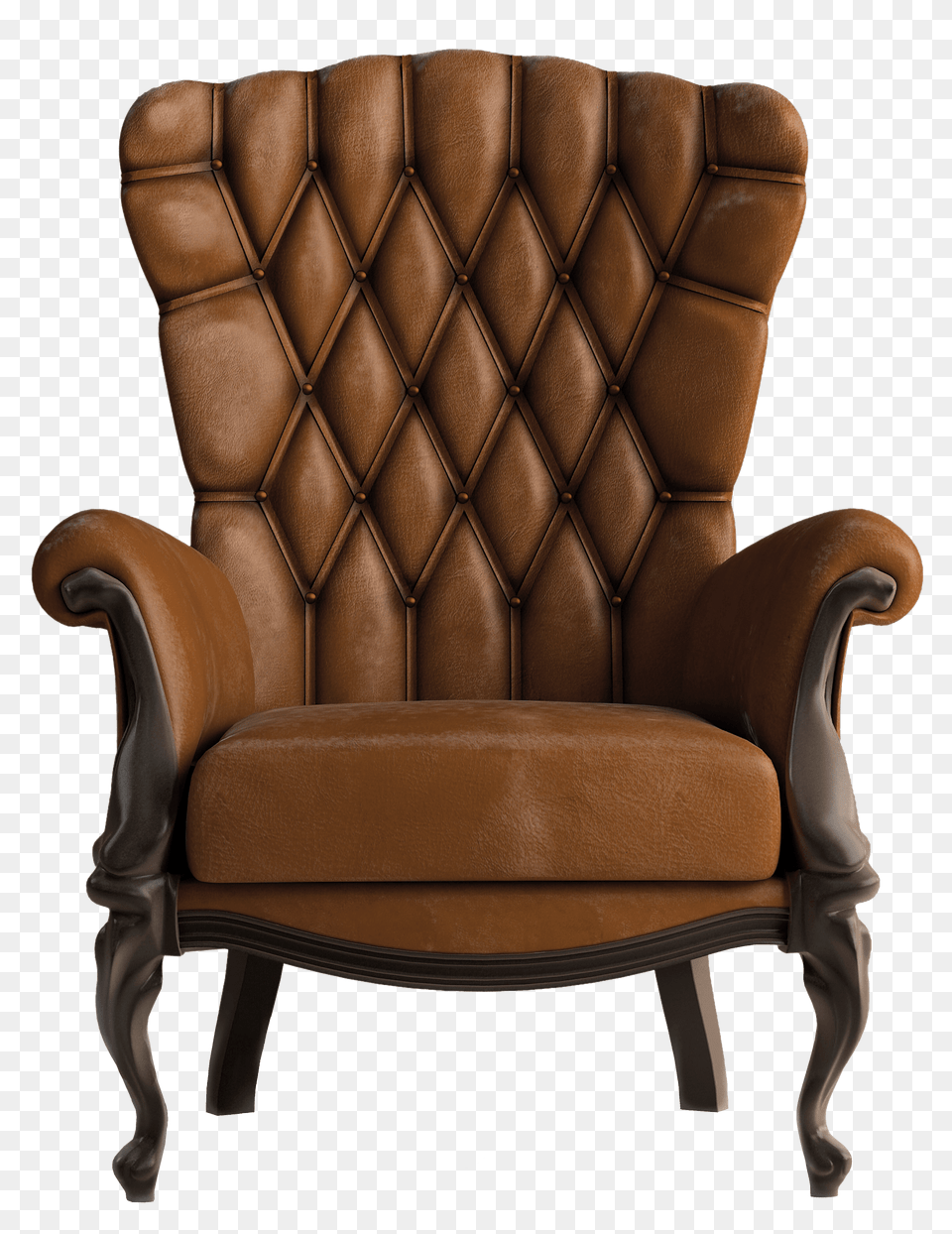 Armchair Vintage Brown, Chair, Furniture Free Png
