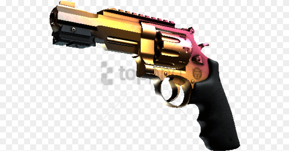 Arme Csgo Image With Transparent Background R8 Revolver Amber Fade, Firearm, Gun, Handgun, Weapon Png
