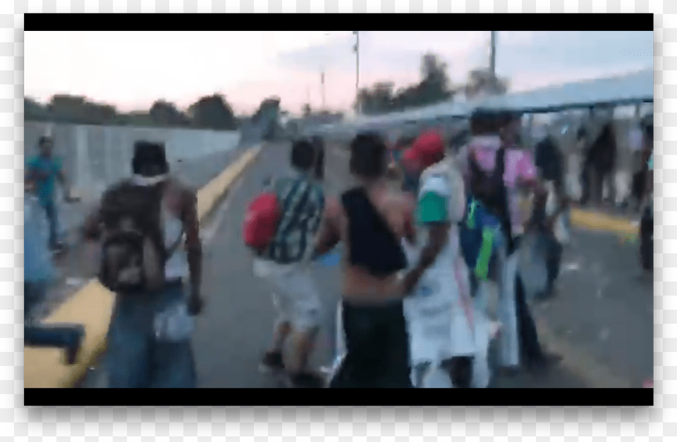 Armed Caravan Migrants Open Fire On Mexican Police Crowd, Adult, Boy, Child, Person Png Image