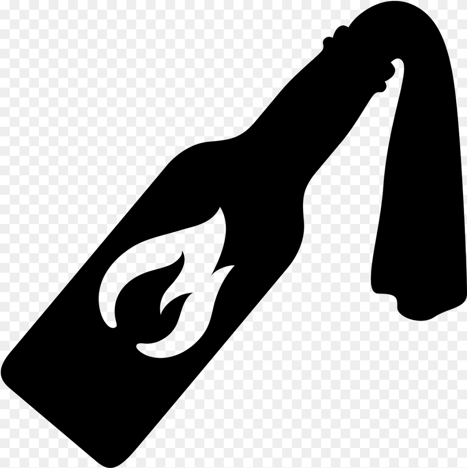 Armed Conflict Molotov Icon, Gray Png