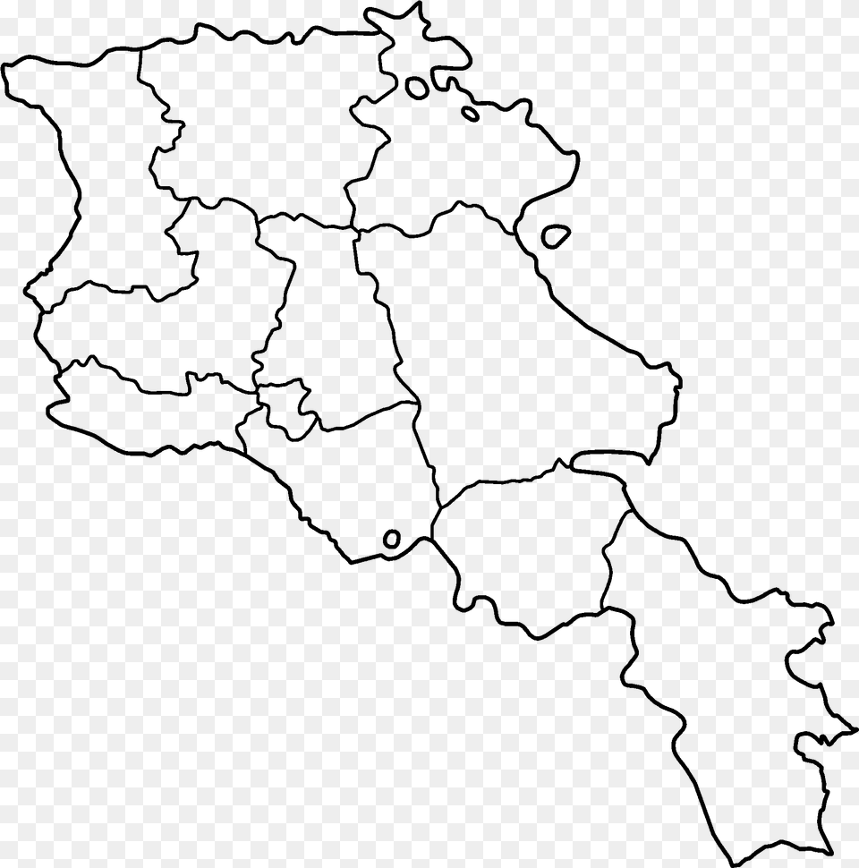 Armenia Provinces Blank Armenia Map Blank, Gray Free Png Download