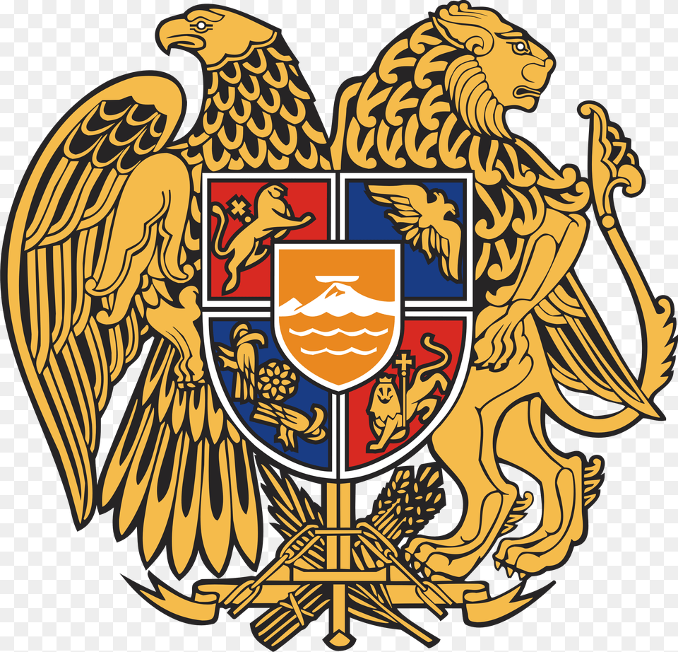 Armenian Coat Of Arms, Emblem, Symbol, Animal, Bird Png