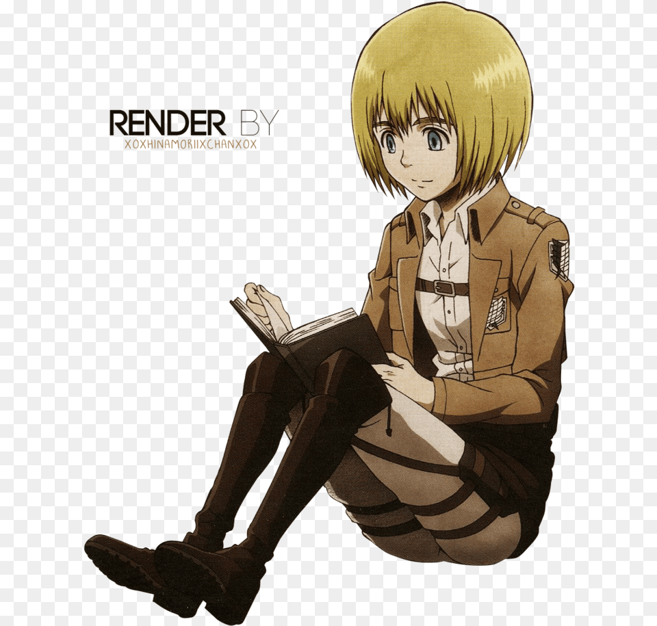 Armin Arlert Attack On Titan Armin Render, Book, Comics, Publication, Person Png Image