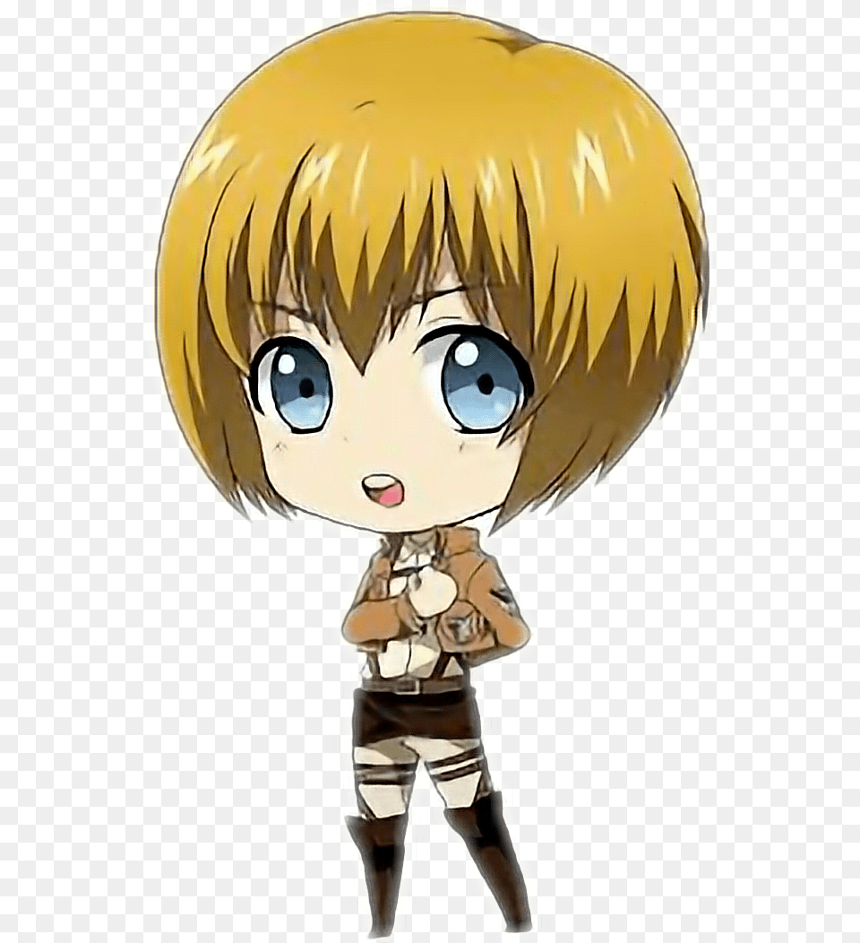 Armin Armin Arlert Attack On Titan Shingeki No Kyojin Chibi Armin, Book, Comics, Publication, Baby Png Image