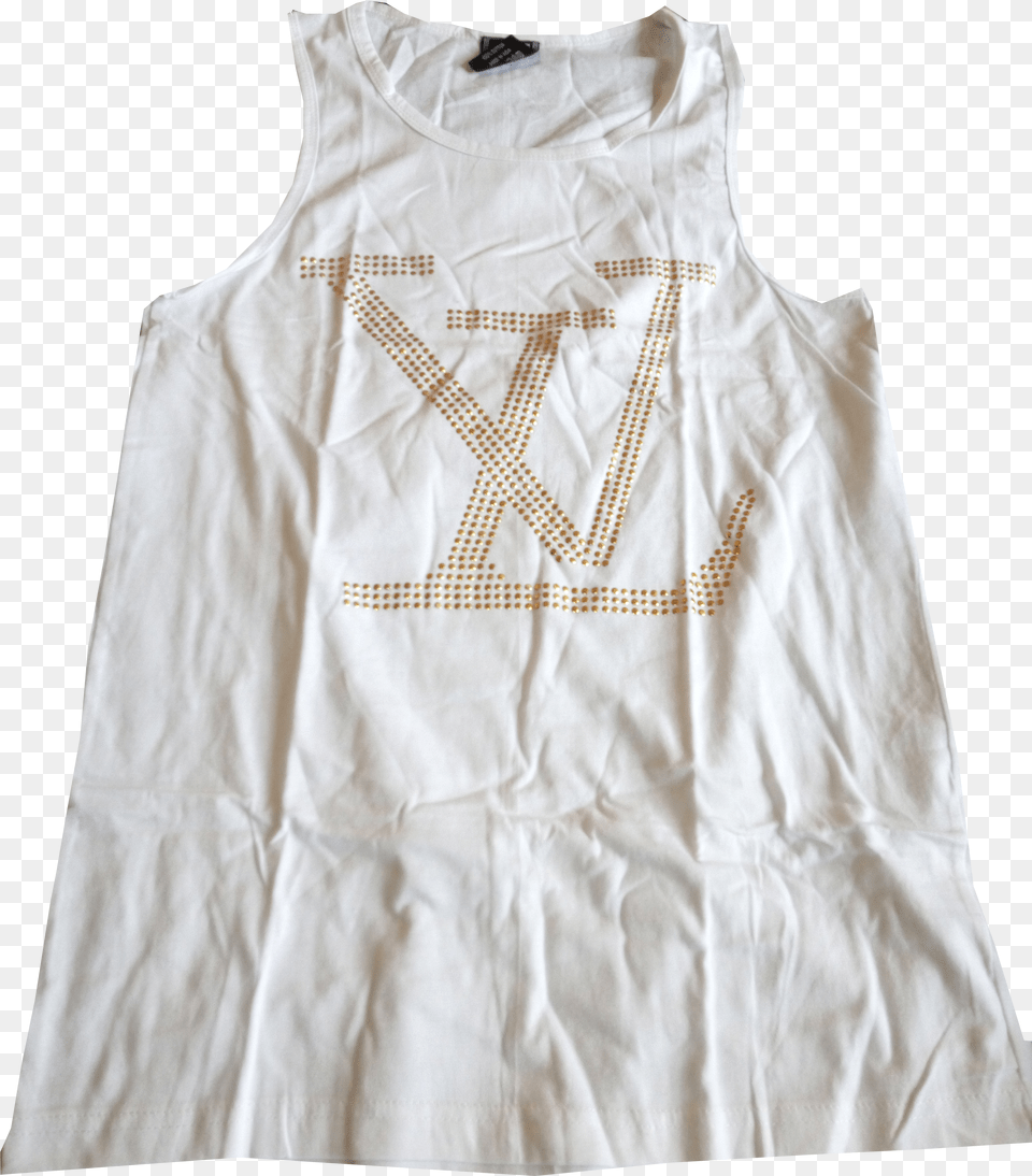 Armless Louis Vuitton Shirt White Day Dress, Accessories, Belt, Helmet Free Transparent Png