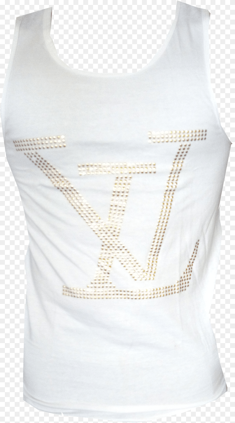 Armless Louis Vuitton Shirt White Vest, Blouse, Clothing, Tank Top, Undershirt Free Png