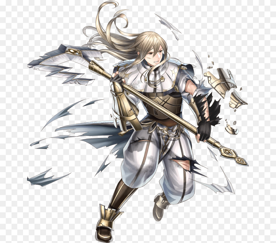 Armor Axe Battle Axe Blonde Hair Broken Broken Fire Emblem Heroes Libra, Book, Comics, Publication, Adult Png