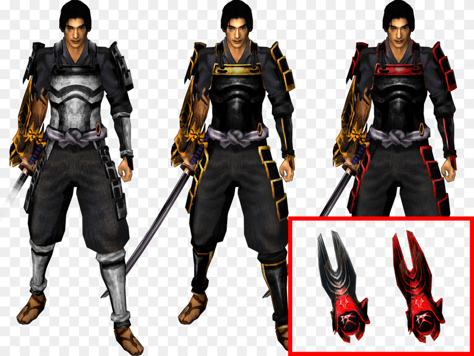 Armor Pack Amp Dark Oni Gauntlet Onimusha 3 Red Armor, Adult, Person, Man, Male Png Image