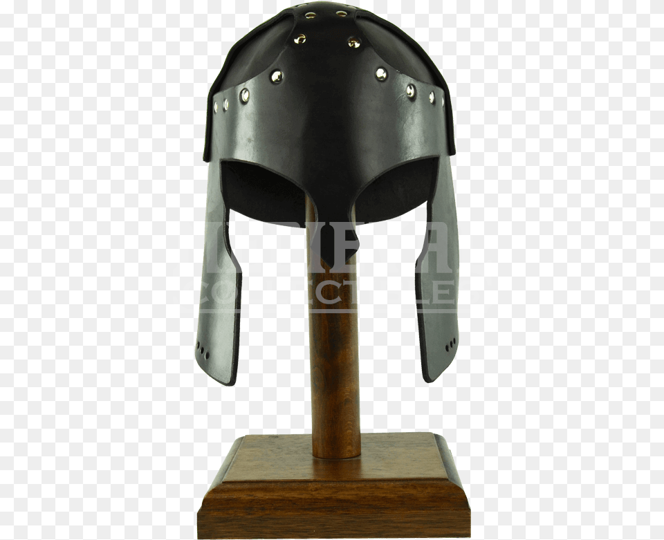 Armor Venue Leather Greek Helmet Head Armour Black Free Png Download