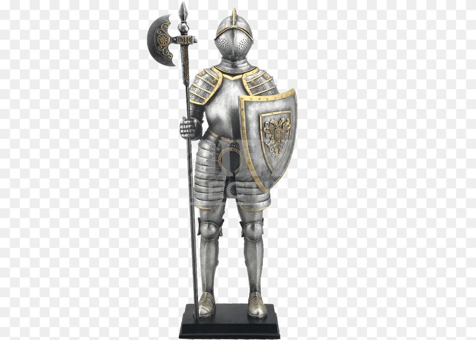 Armor With Pollaxe Statue Knight, Adult, Male, Man, Person Png