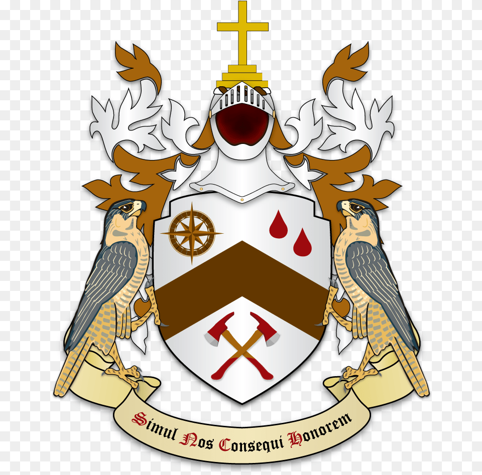 Armorial Achievement For Chris Brown Coat Of Arms, Animal, Bird, Armor, Adult Free Transparent Png