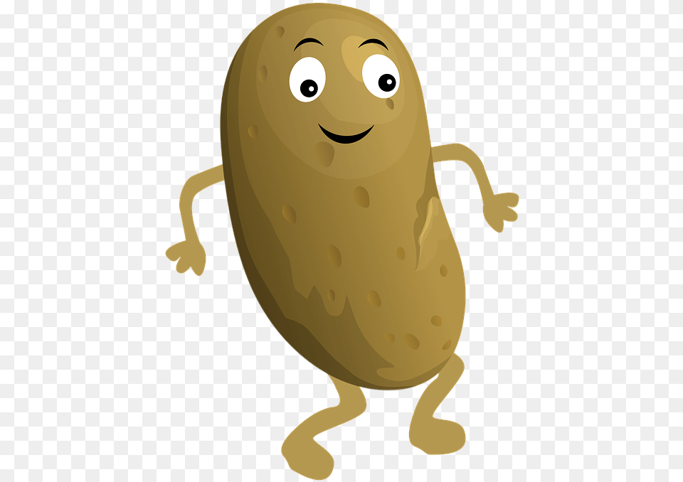 Arms Legs Face Cartoon Character Potato With Arms And Legs, Food, Plant, Produce, Vegetable Free Png