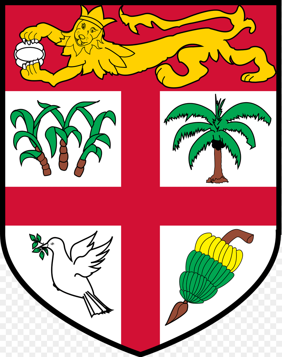 Arms Of Fiji Clipart, Armor, Animal, Bird, Shield Png