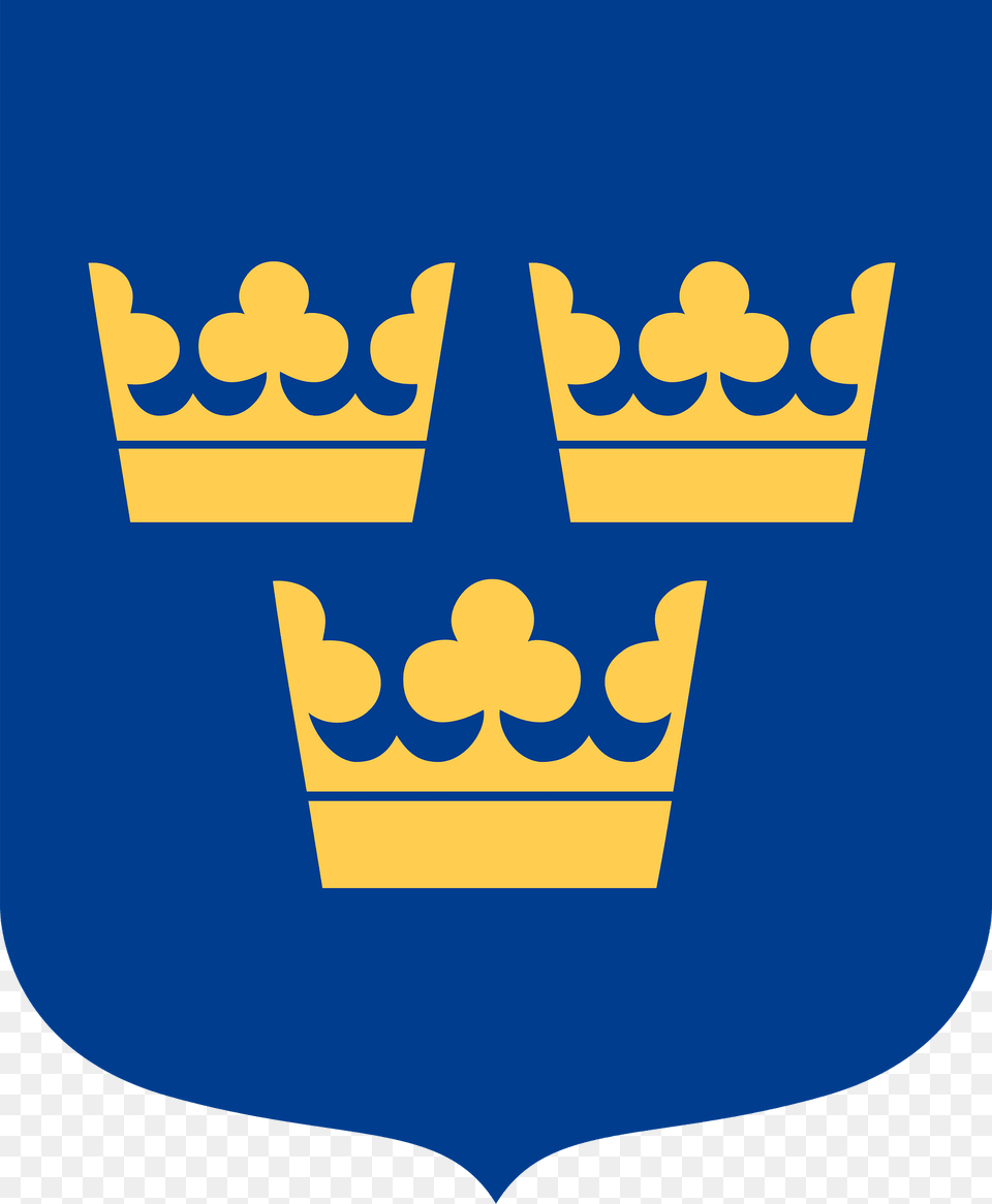 Arms Of Sweden No Crown Clipart, Logo, Accessories, Jewelry, Symbol Free Png